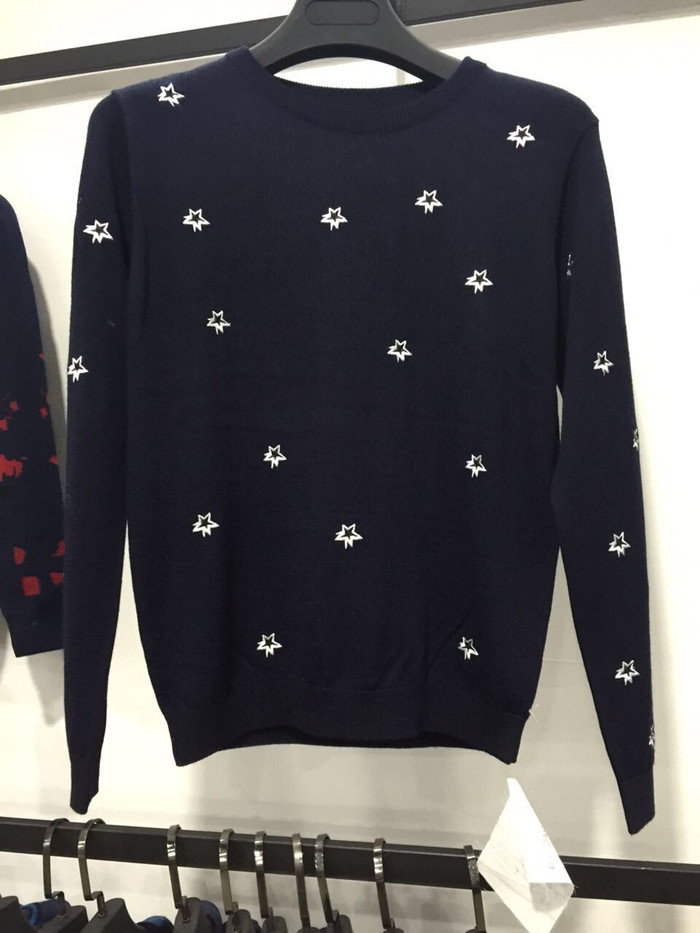 Fashion design custom pattern acrylic winter pullover sweater for men