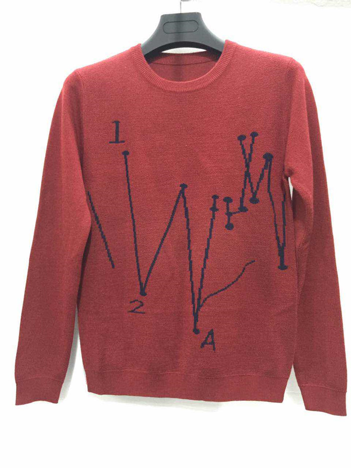 Simple design red crew neck cheap price man sweater factory