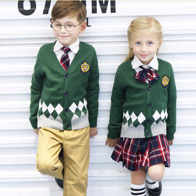 Noble temperament latest design school uniform sweater design