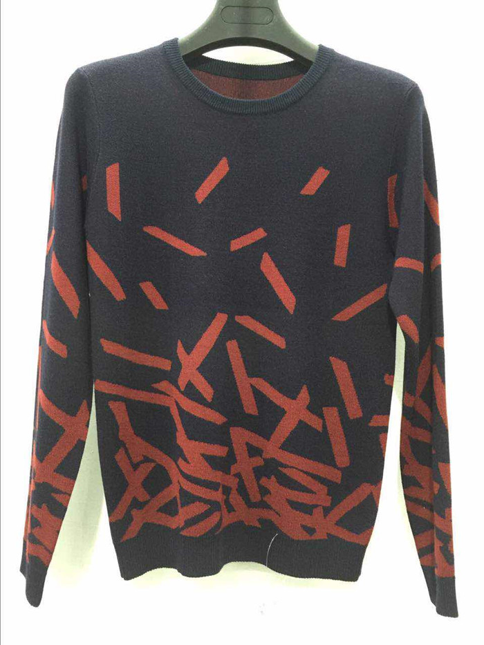 New design roung neck 100% acrylic long sleeve sweater for men
