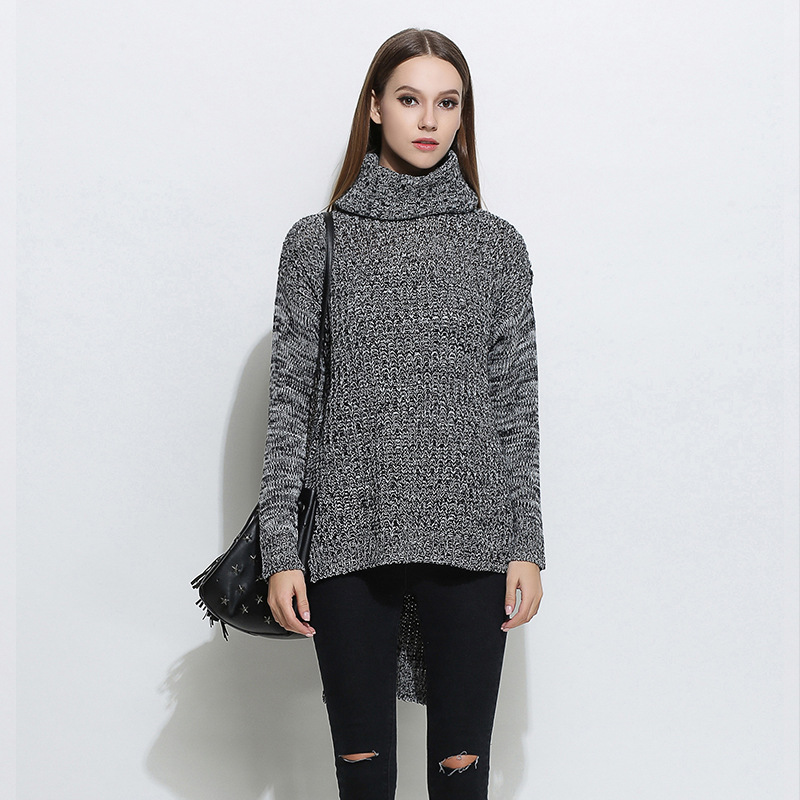 Newest model good quality boutique women turtleneck warm knit wear